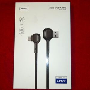 BRAND NEW, INIU MICRO USB CABLES 2-PACK 6FT